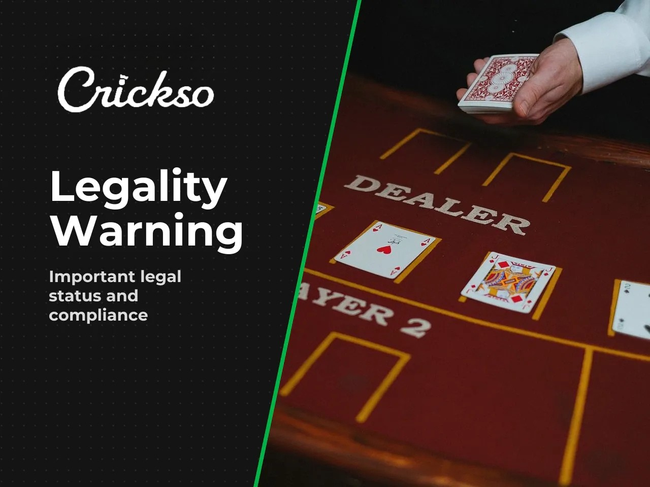 Key Takeaways Before You Read Further. - **Not legal in India.** crickso holds no Indian license. It is an offshore operator prohibited under the Information Technology Rules 2023 and the Public Gambling